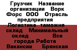 Грузчик › Название организации ­ Ворк Форс, ООО › Отрасль предприятия ­ Логистика, таможня, склад › Минимальный оклад ­ 30 000 - Все города Работа » Вакансии   . Брянская обл.,Сельцо г.